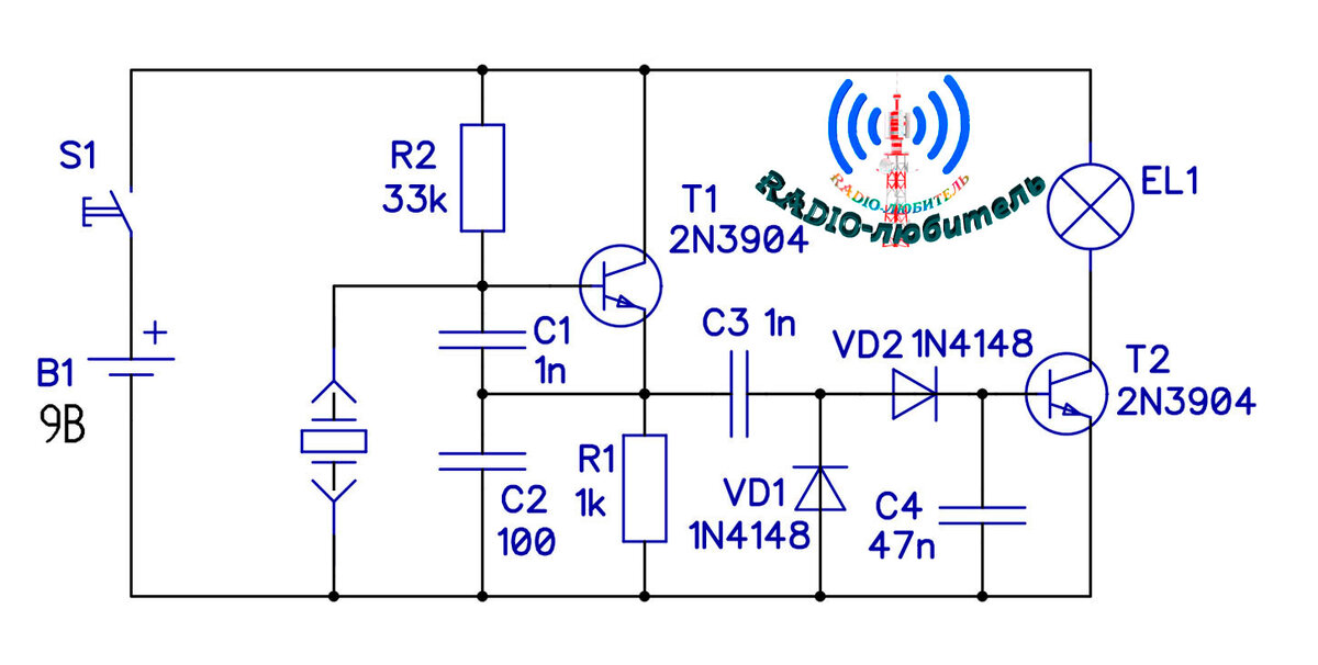 Схема тестера кварцевых резонаторов