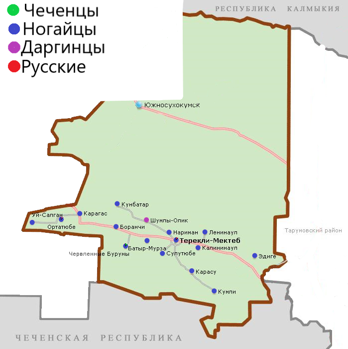 Карта терекли мектеб с улицами