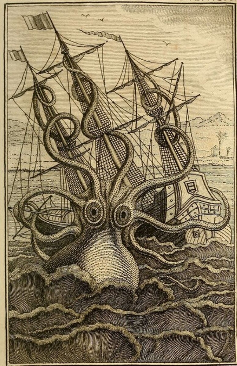 Нападение кракена на корабль