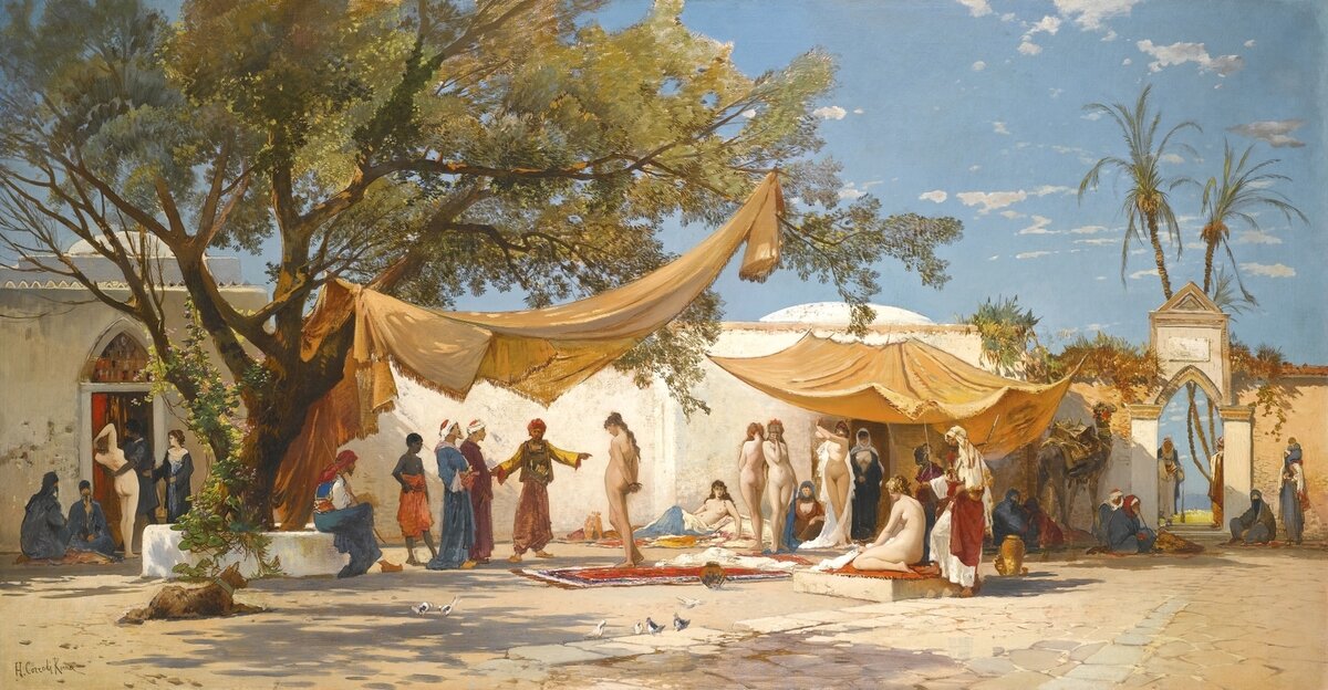 Hermann David Salomon Corrodi Невольничий рынок