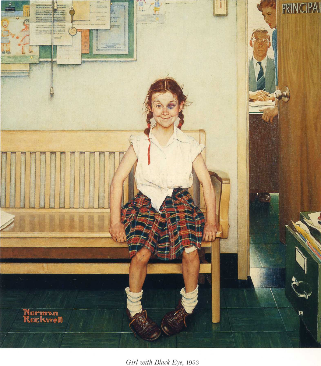 Норман Роквелл , "Девочка с синяком под глазом", 1953 г