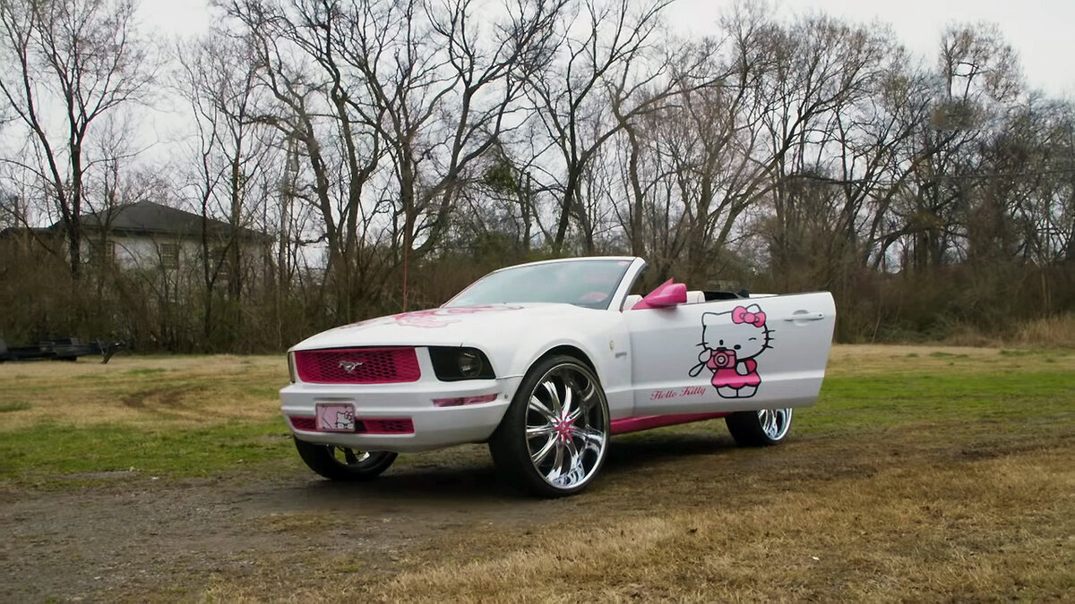 Гламурный Ford Mustang в стиле Hello Kitty | Автострастный | Дзен