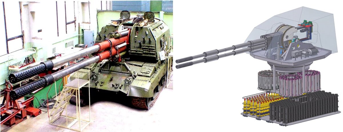 Вариант САУ "Коалиция-СВ" со сдвоенным орудием./ Источник фото: Яндекс.Картинки