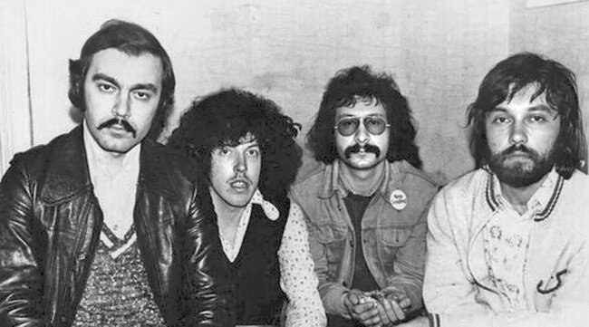  «Машина Времени»-1978: Ованес Мелик-Пашаев, Андрей Макаревич, Евгений Маргулис, Сергей Кавагое