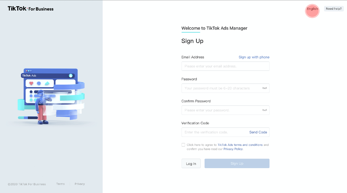 Изменение языка