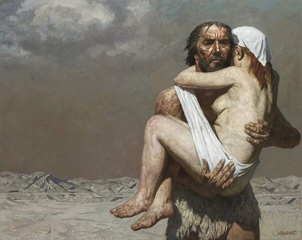 "Изгнанные из рая" Г. Коржев 1998 г. (иллюстрация из открытых источников) 