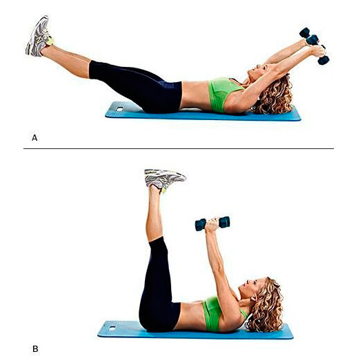  Если делать упражнение с прямыми ногами, нагрузка будет больше!  | Фото: womanshape.ru