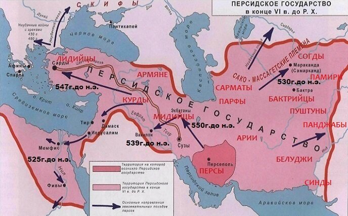 Персидское государство Ахеменидов было империей индо-иранских народов. (infourok.ru)