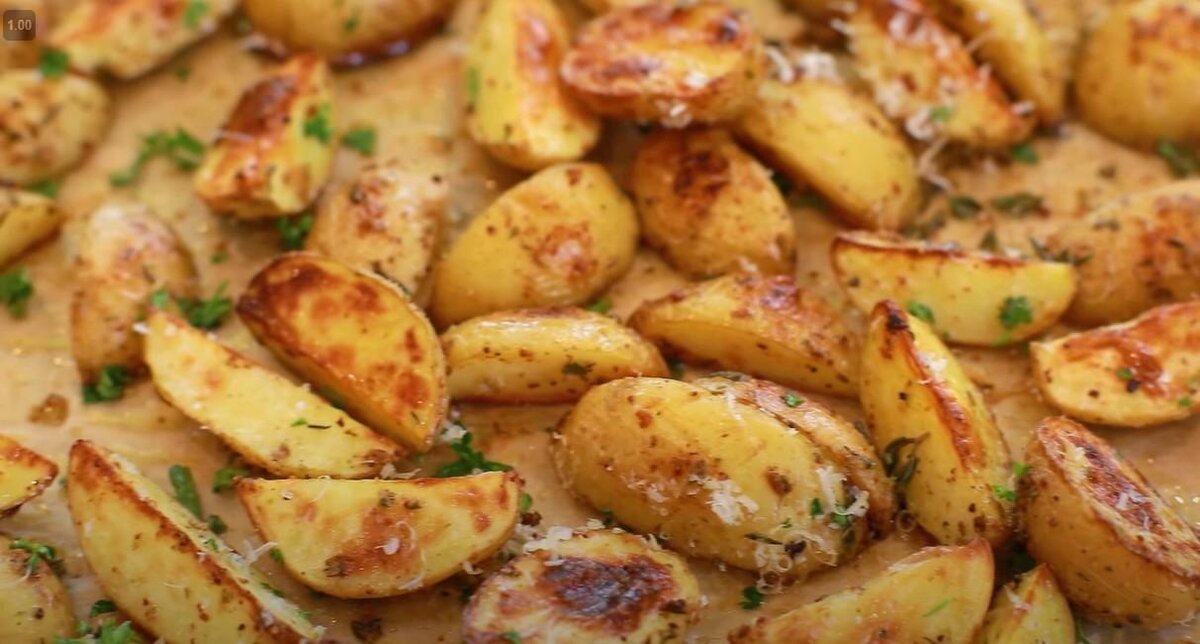 Рецепт вкусного запеченного картофеля.