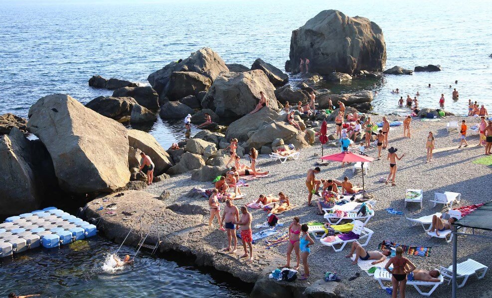 Пляж в алупке крым