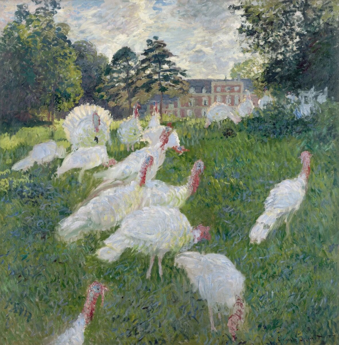 "Белые индейки", Клод Моне, 1876. Музей Орсе, Париж.