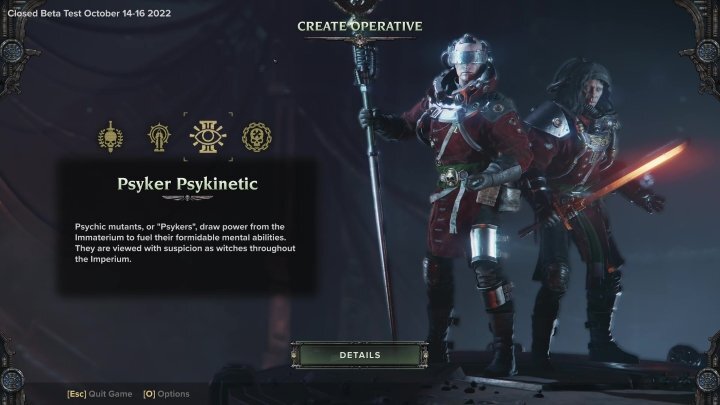 Warhammer 40,000: Darktide - все классы персонажей и их способности.