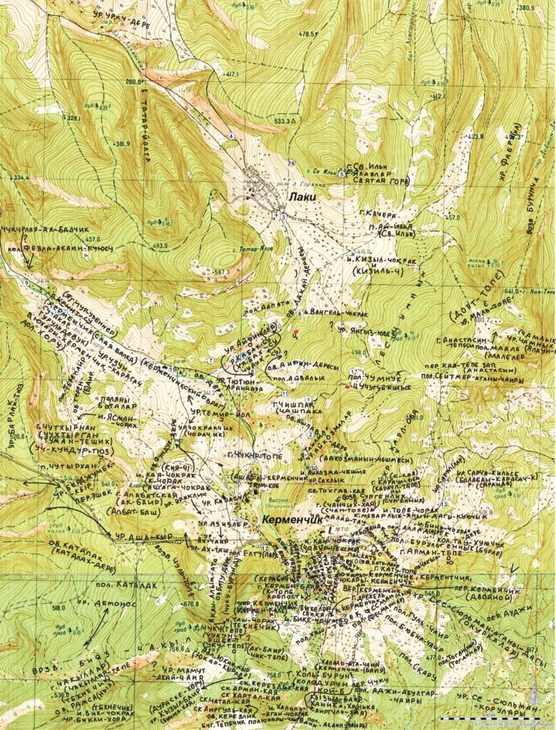 Лаки на карте Белянского