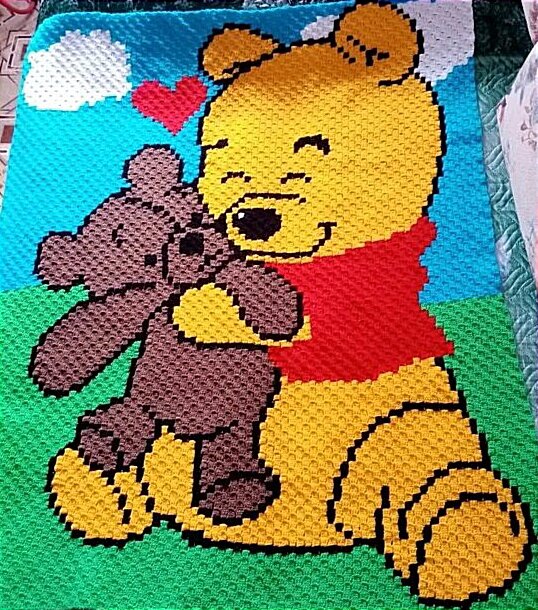 С2с техника вязания крючком схемы пледы