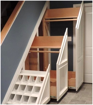 Шкаф под лестницей идеи (212 фото)
