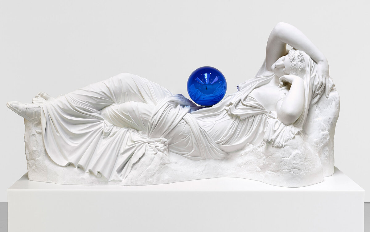 Gazing Ball (Ariadne), Plaster and glass, 2013,