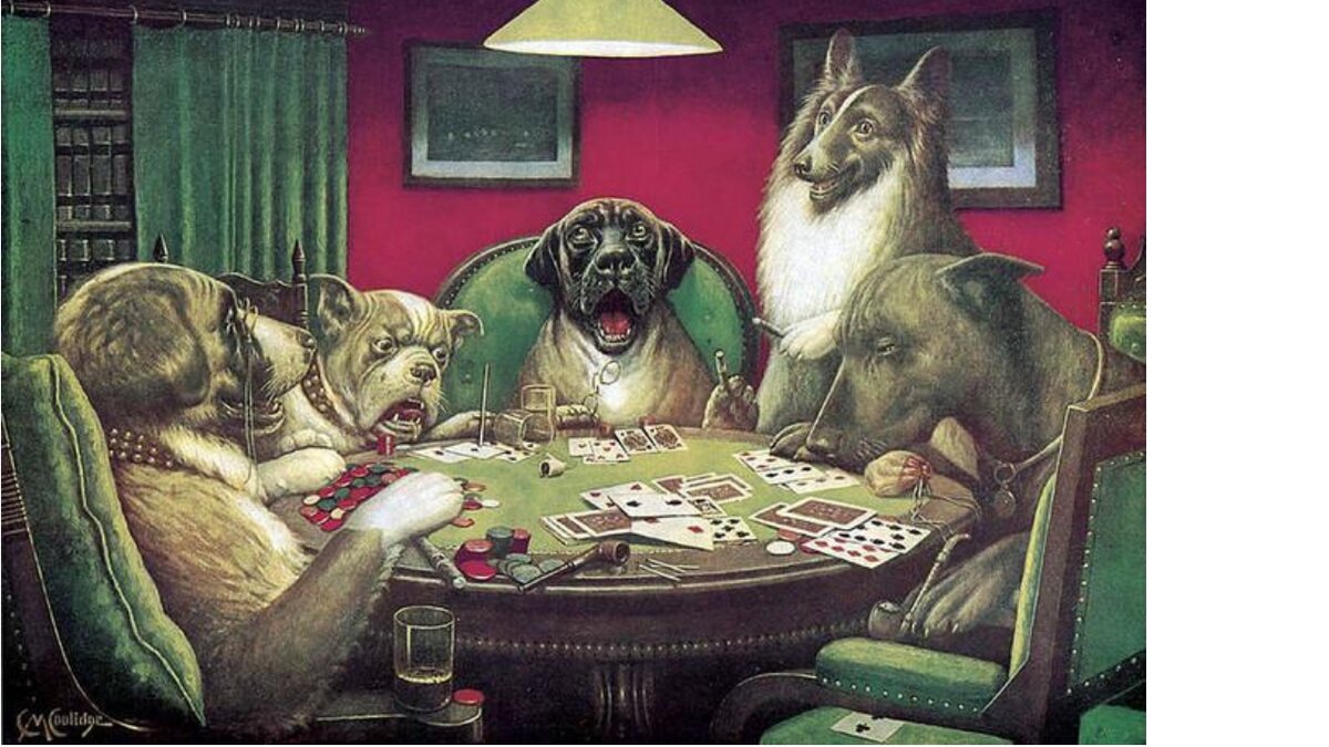 Картина «Собаки играют в покер», Диана Гилевич