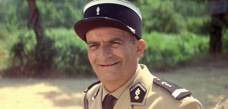 Луи де Фюнес в образе жандарма Крюшо (кадр из х/ф Жандармы из Сен-Тропе)