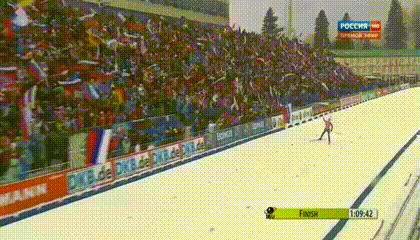 Эстафетный финиш Евгения Устюгова