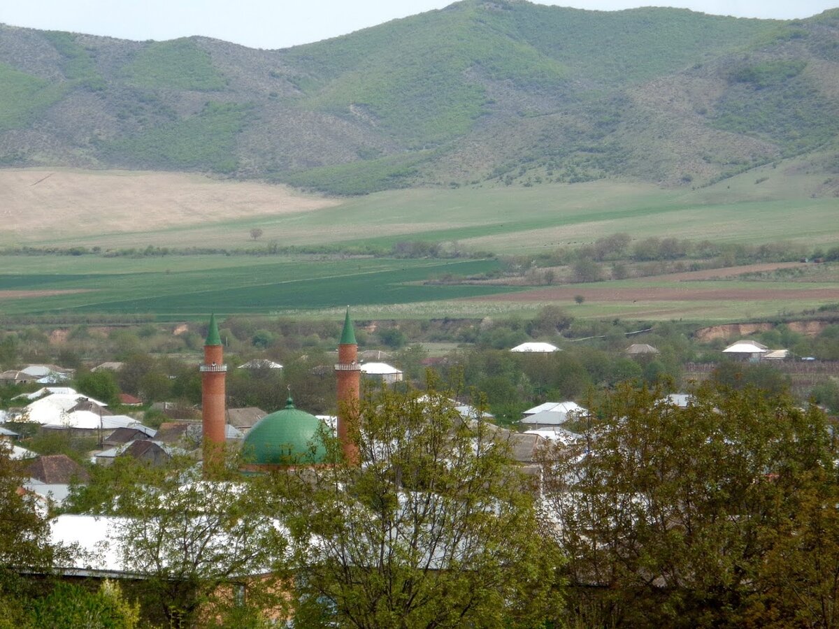  Село Квемо-Болниси населено, в основном, азербайджанцами. Вот и мечеть здесь на первом плане. 