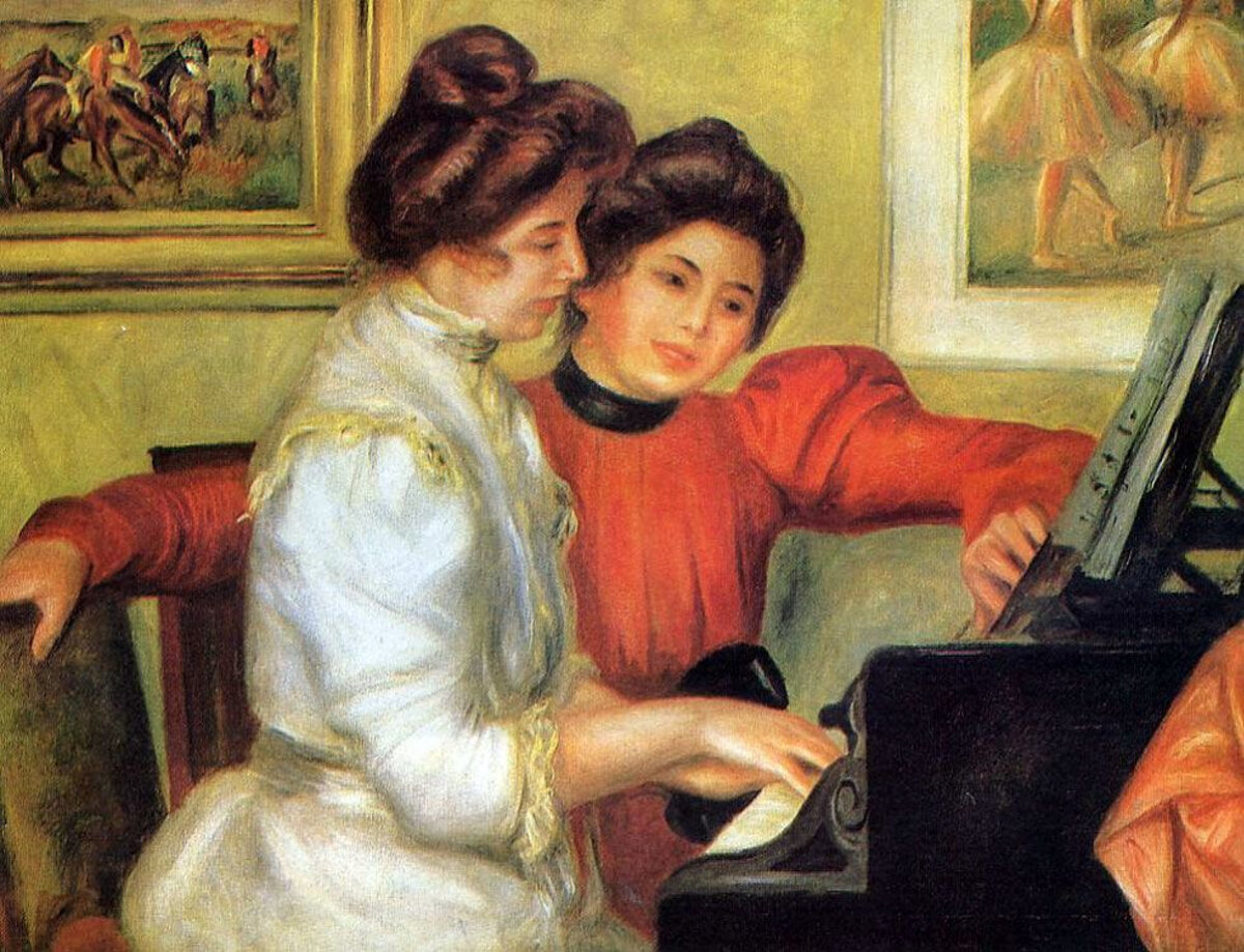 Ивонн и Кристин за роялем. Пьер Огюст Ренуар, 1898