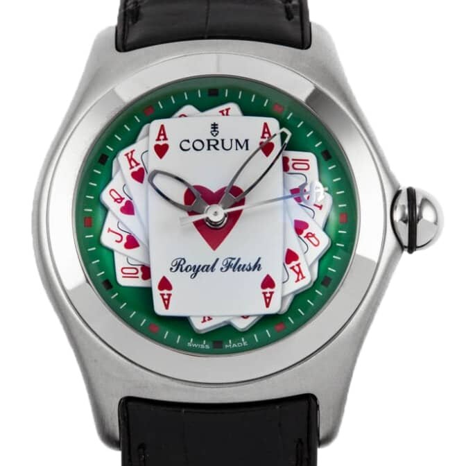 Прислали мне как то браслет от часов Corum Bubble Royal Flush Special Edition, и попросили его удлинить.  Конечно я не первый пытался это сделать, до меня это делал ещё один ювелир.