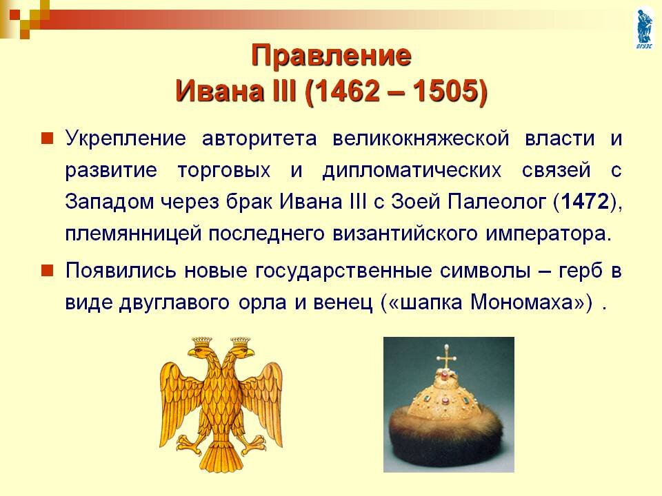Правление Ивана 3. Правление Ивана III Великого 1462 - 1505 гг.. Результаты ивана 3