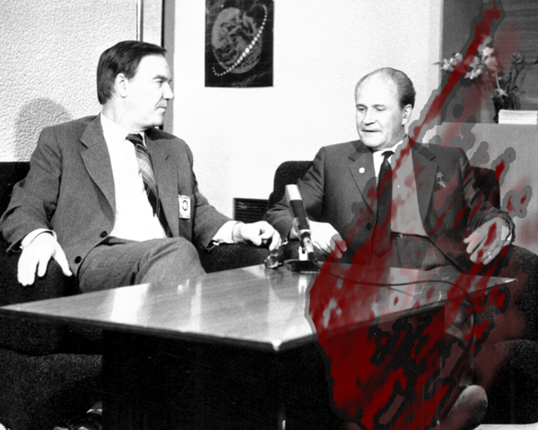 1. Сергей Капица и академик Борис Соколов на Международном геологическом конгрессе в Москве