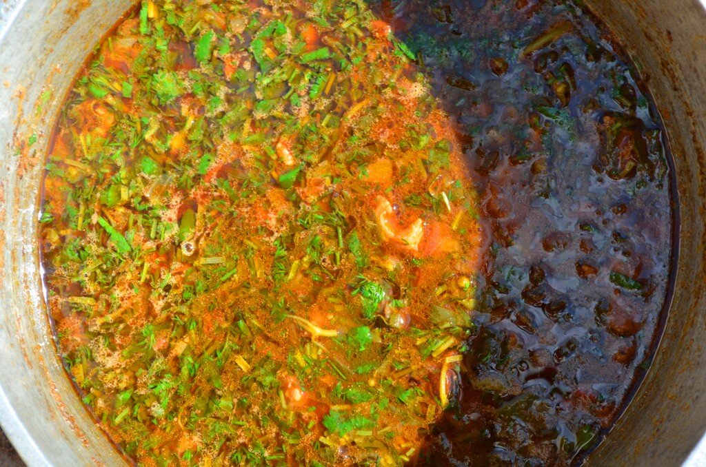 Мясное рагу из горба зебу со спилантесом. Малагасийская кухня