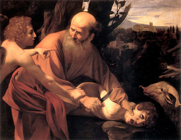 Караваджо "Жертвоприношение Исаака", 1603