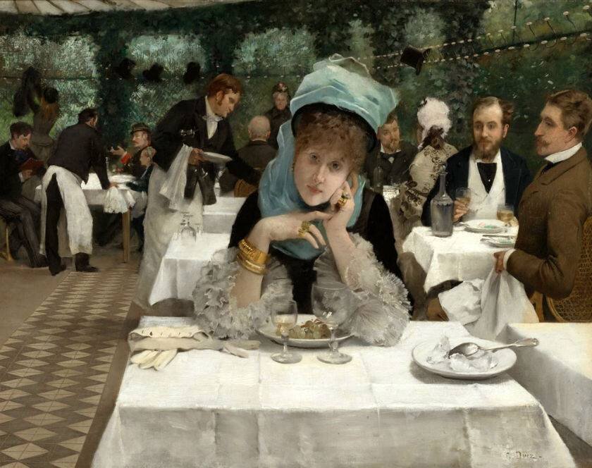 «В ресторане Ле Дуайена, Париж». Эрнест Анж Дуэз