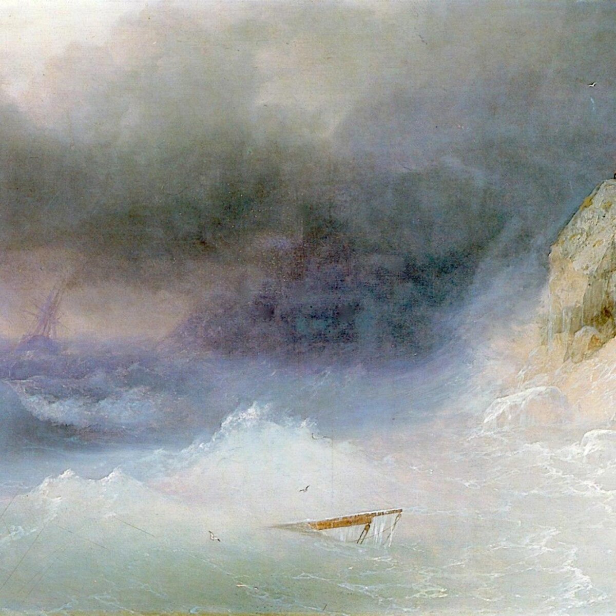 Картина Айвазовского Скалистый берег