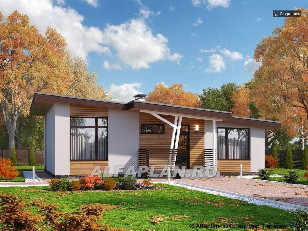 Проект одноэтажного дома 1012А «Вита», ©Владимир Тарасов