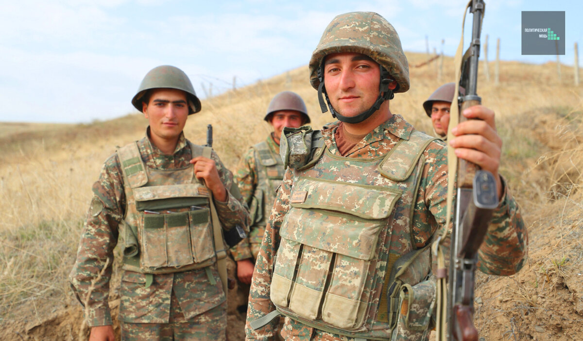 Армянские военные в Нагорном Карабахе.