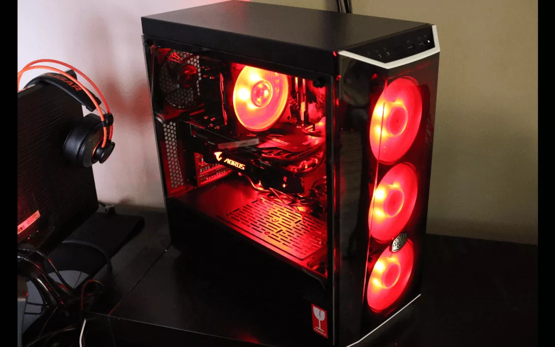 красивый компьютер. мощный красный. мощный игровой компьютер. мощный красный. мощный красный.