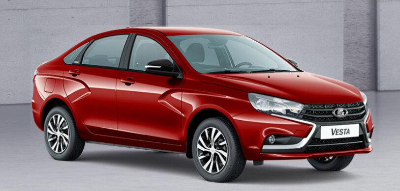 Lada Vesta. занявшая второе место