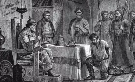 Фрагмент картины Ивана Ижакевича "Князь перед Иваном Грозным"