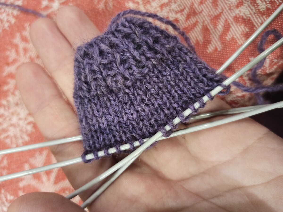 Резинка+10 рядов лицевой гладью