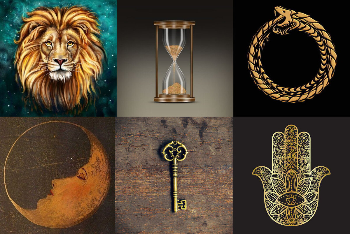 Выберите один алхимический символ                                           коллаж автора