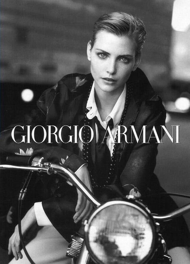 Nadja Auermann is Perfection in Armani’s Fall 1996 Campaign.
