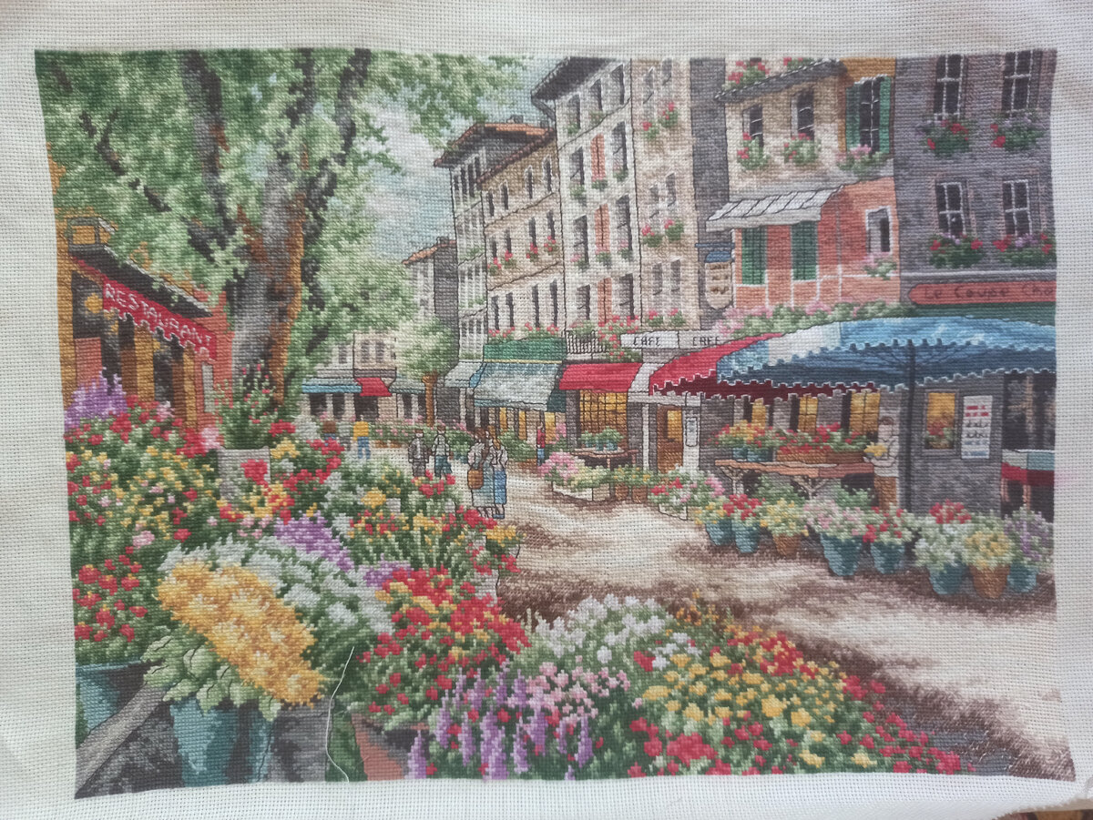 Dimensions арт. 35256 "Paris market" моя почти готовая работа