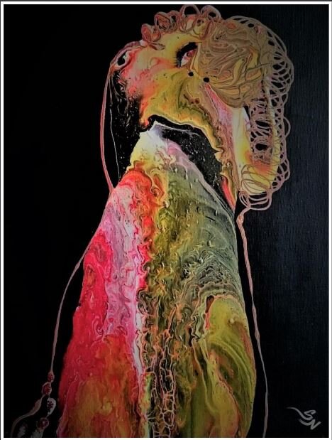 Светлана Нагорнова - Гостья.  Холст. акрил, 70 см * 50 см