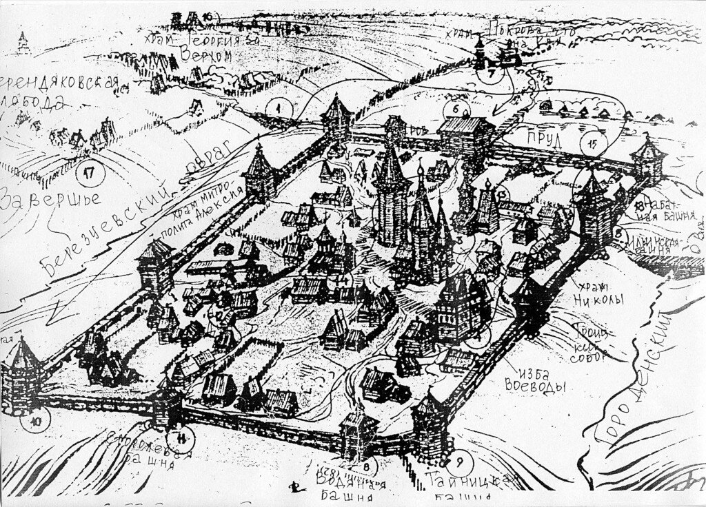 Реконструкция Калужской крепости. Реконструкция А. С. Днепровского.