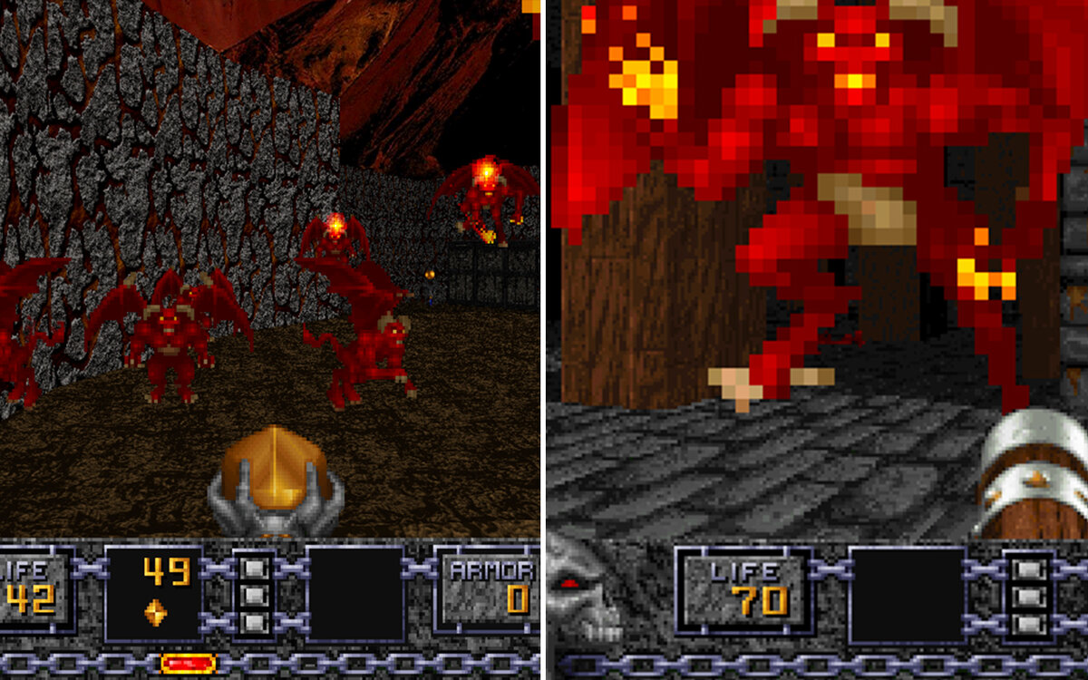 Gargoyle и Fire Gargoyle - одни просто летали, другие запускали файерболы