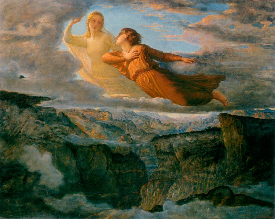 Мировое искусство. Художник Луи Жанмо. Луи Жанмо (Louis Janmot, 1814 - 1892). Анн-Франсуа-Луи Жанмо. Anne Francois Louis Janmot.