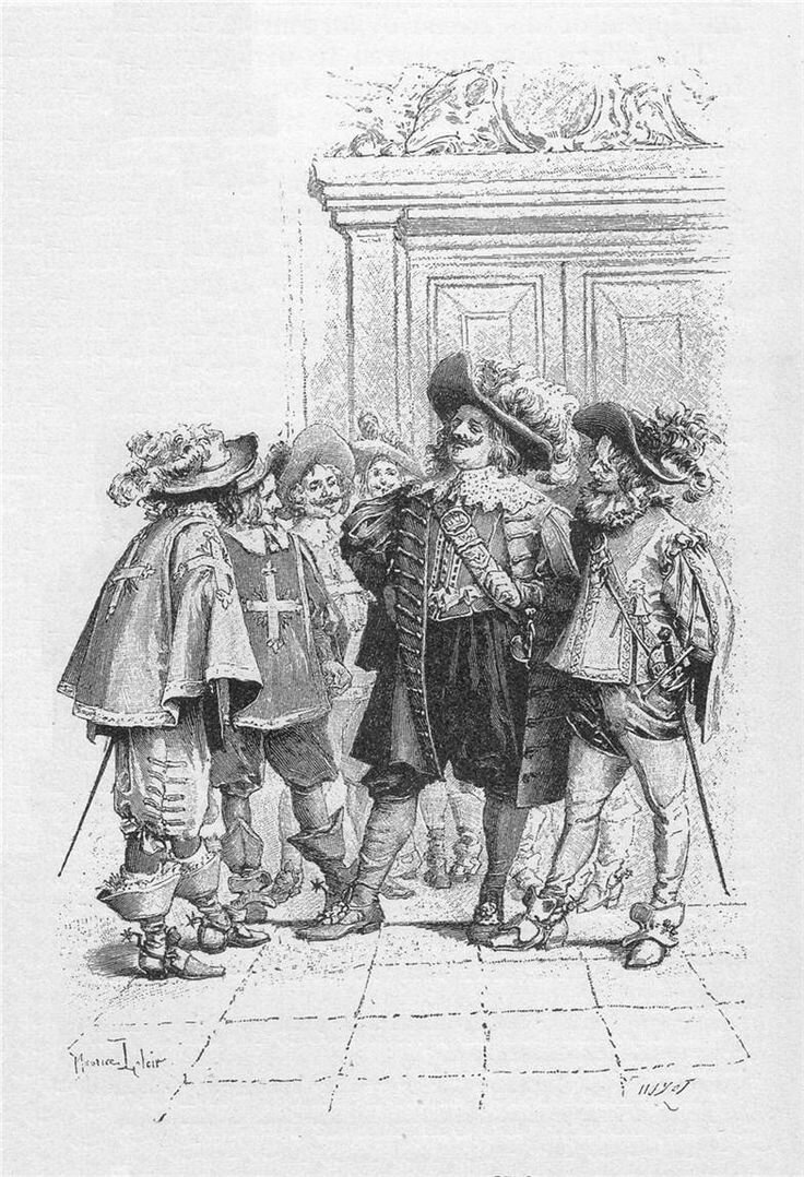 Иллюстрация Мориса Лелуара. "Три мушкетера"