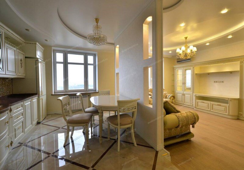 В классическом интерьере должно быть много пространства