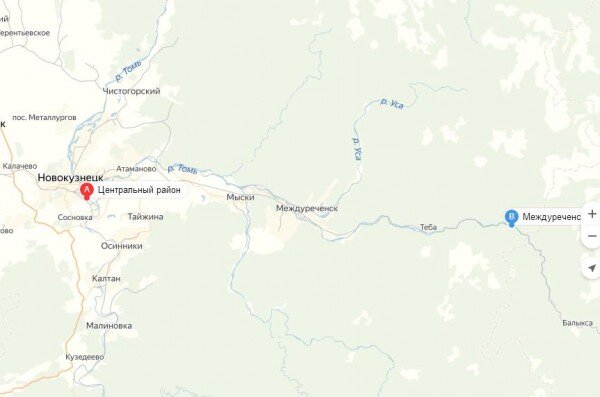 Карта поднебесные зубья туристических маршрутов