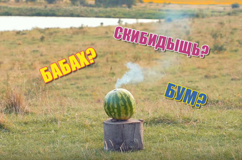 Что будет если сунуть петарду в арбуз?