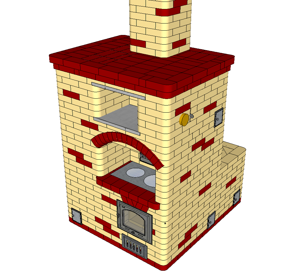 Проект русской печи с плитой